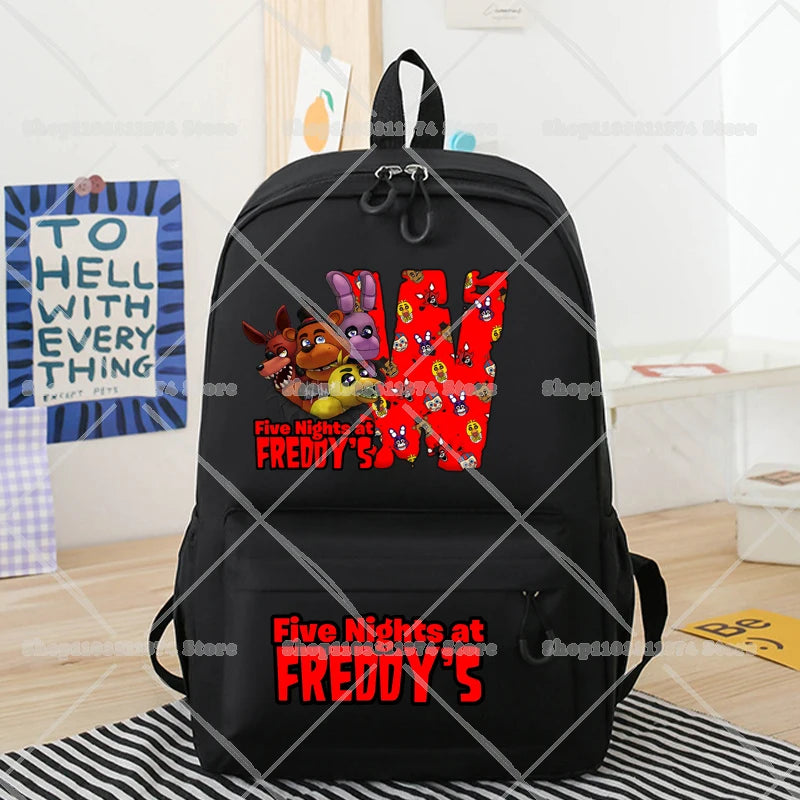 Five Nights At Freddys Backpacks Anime FNAF Large Capacity Schoolbags Cartoon Shoulders Bags Boys Girls Stationary Supplies Gift