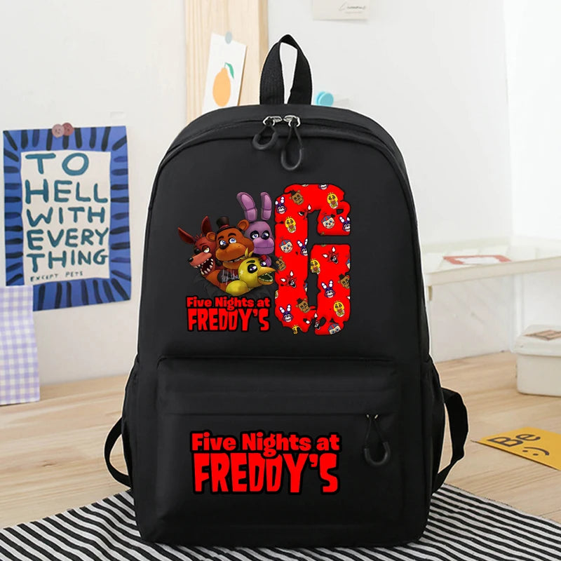 Five Nights At Freddys Backpacks Anime FNAF Large Capacity Schoolbags Cartoon Shoulders Bags Boys Girls Stationary Supplies Gift