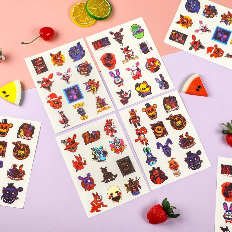 Five Nights At Freddy's 2 Kid Cartoon Cute Fun DIY Tattoos Stickers Creative Personalized Bear Temporary Tattoos Sticker Gifts