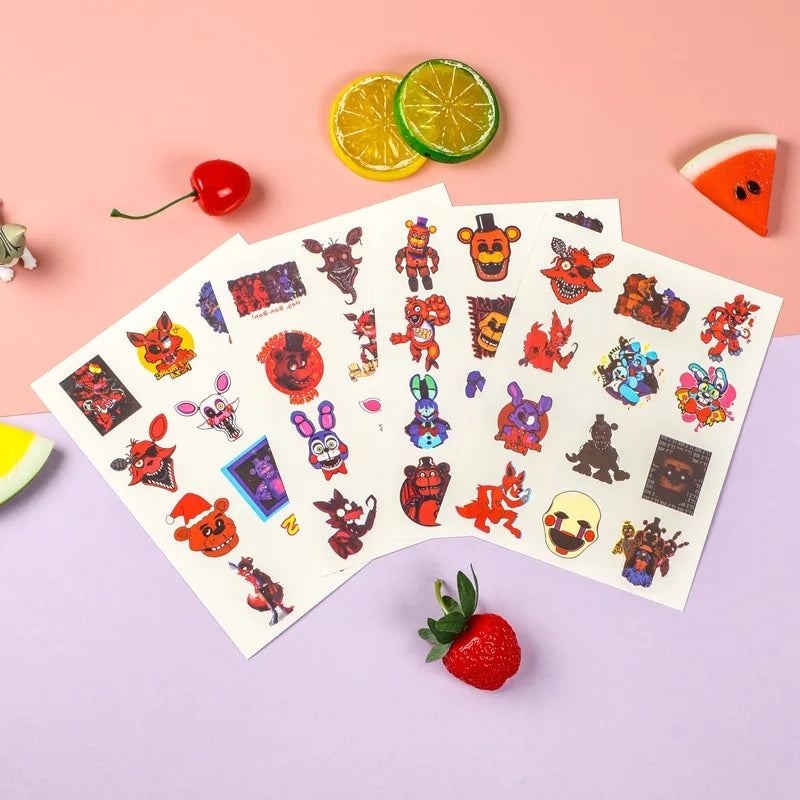 Five Nights At Freddy's 2 Kid Cartoon Cute Fun DIY Tattoos Stickers Creative Personalized Bear Temporary Tattoos Sticker Gifts