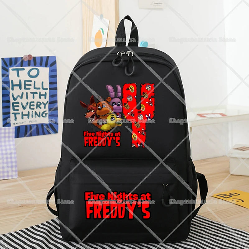 Five Nights At Freddys Backpacks Anime FNAF Large Capacity Schoolbags Cartoon Shoulders Bags Boys Girls Stationary Supplies Gift