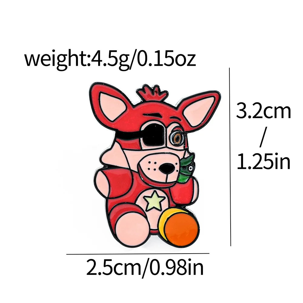 Five Nights At Freddys Enamel Pins Kids Fnafs Cute Brooches for Women Bags Decoration Children Clothes Badge Classic Toys Gift