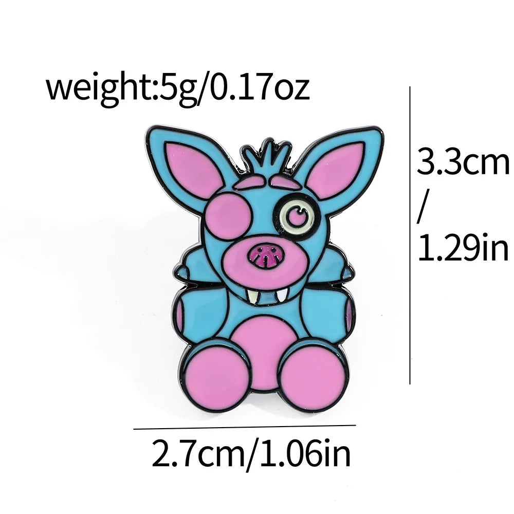 Five Nights At Freddys Enamel Pins Kids Fnafs Cute Brooches for Women Bags Decoration Children Clothes Badge Classic Toys Gift