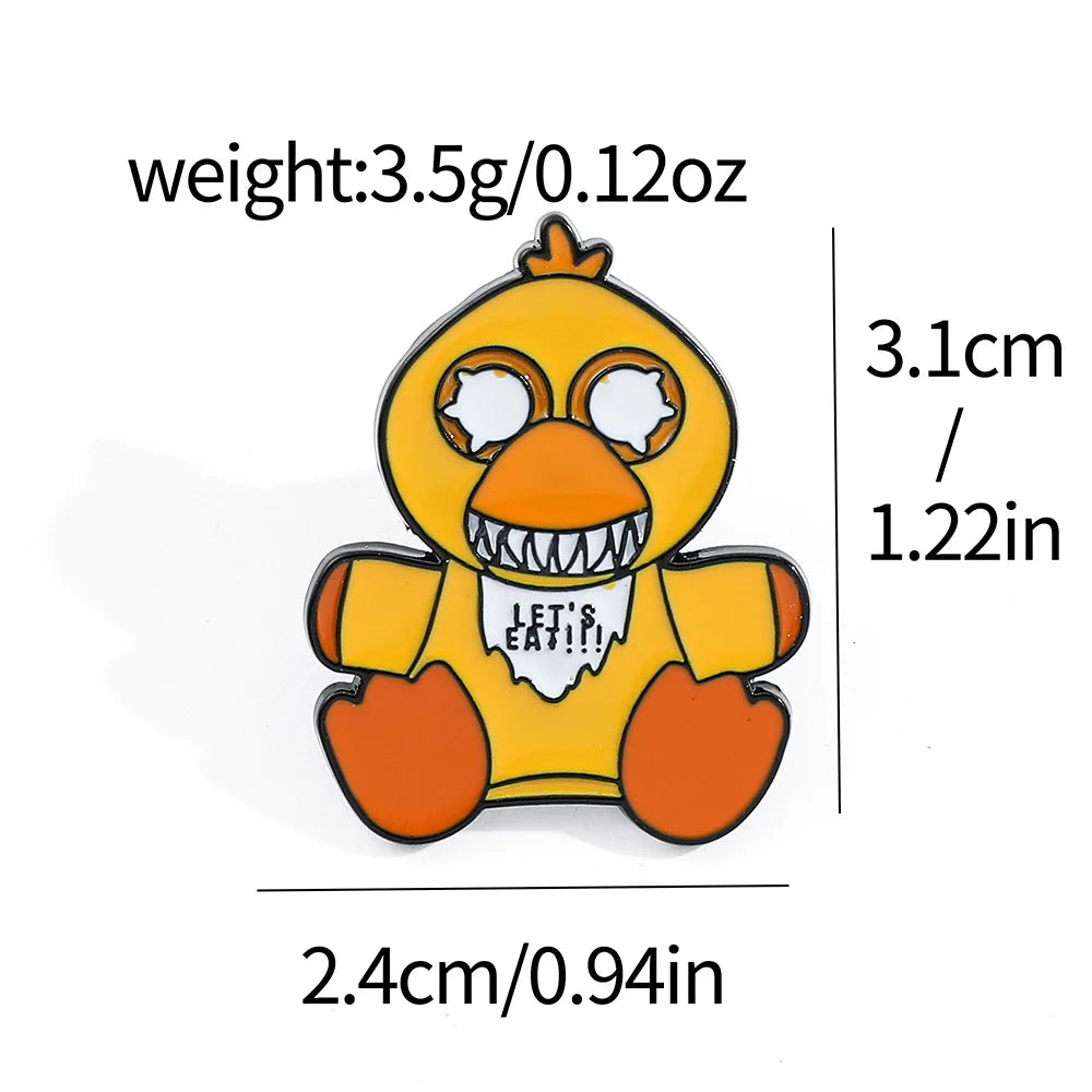 Five Nights At Freddys Enamel Pins Kids Fnafs Cute Brooches for Women Bags Decoration Children Clothes Badge Classic Toys Gift