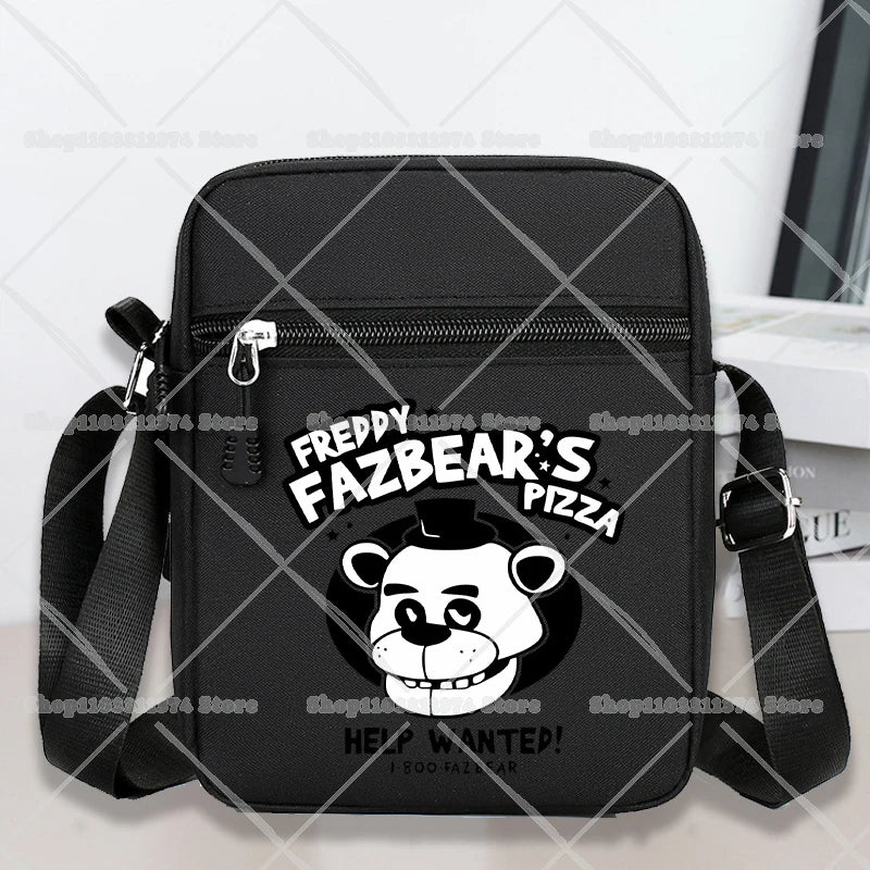 Five Nights At Freddys Single Shoulder Bags Anime FNAF Oxford Crossbody Bag Cartoon Fashion Simple Phone Messenger Bag Boys Gift