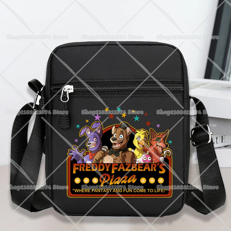 Five Nights At Freddys Single Shoulder Bags Anime FNAF Oxford Crossbody Bag Cartoon Fashion Simple Phone Messenger Bag Boys Gift