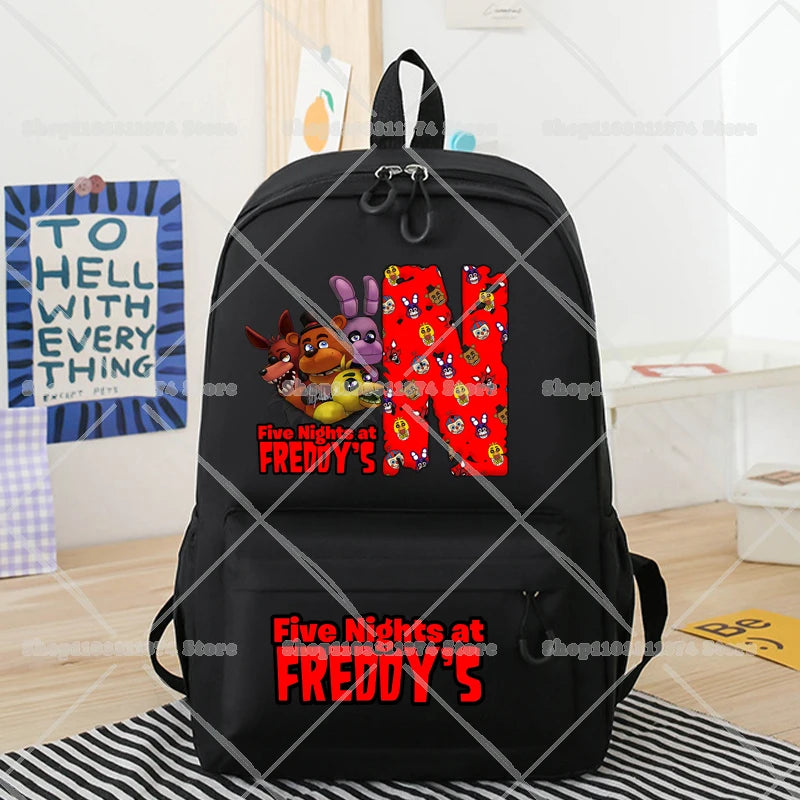 Five Nights At Freddys Backpacks Anime FNAF Large Capacity Schoolbags Cartoon Shoulders Bags Boys Girls Stationary Supplies Gift