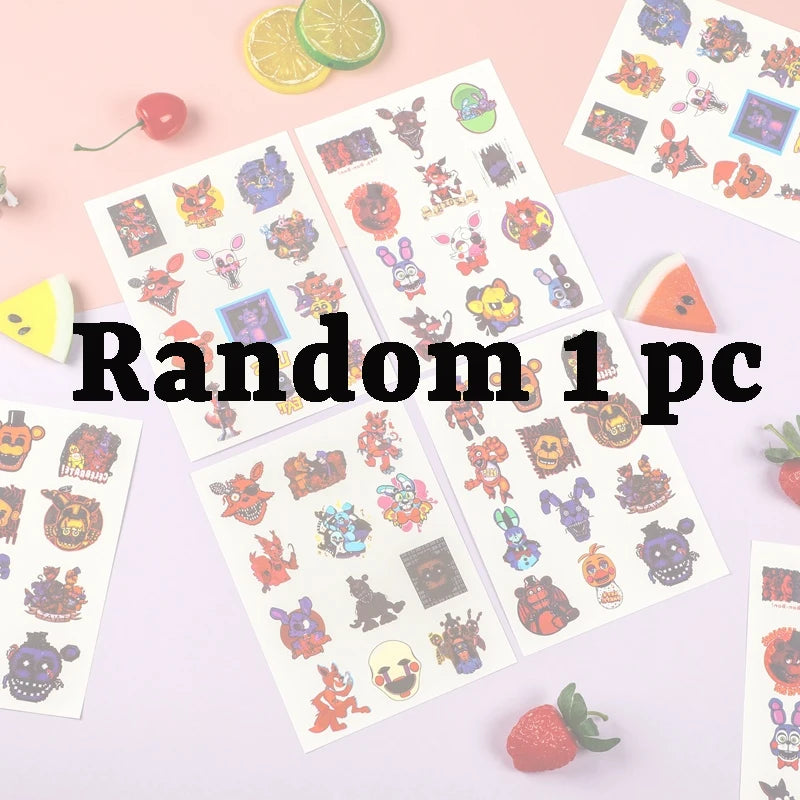 Five Nights At Freddy's 2 Kid Cartoon Cute Fun DIY Tattoos Stickers Creative Personalized Bear Temporary Tattoos Sticker Gifts