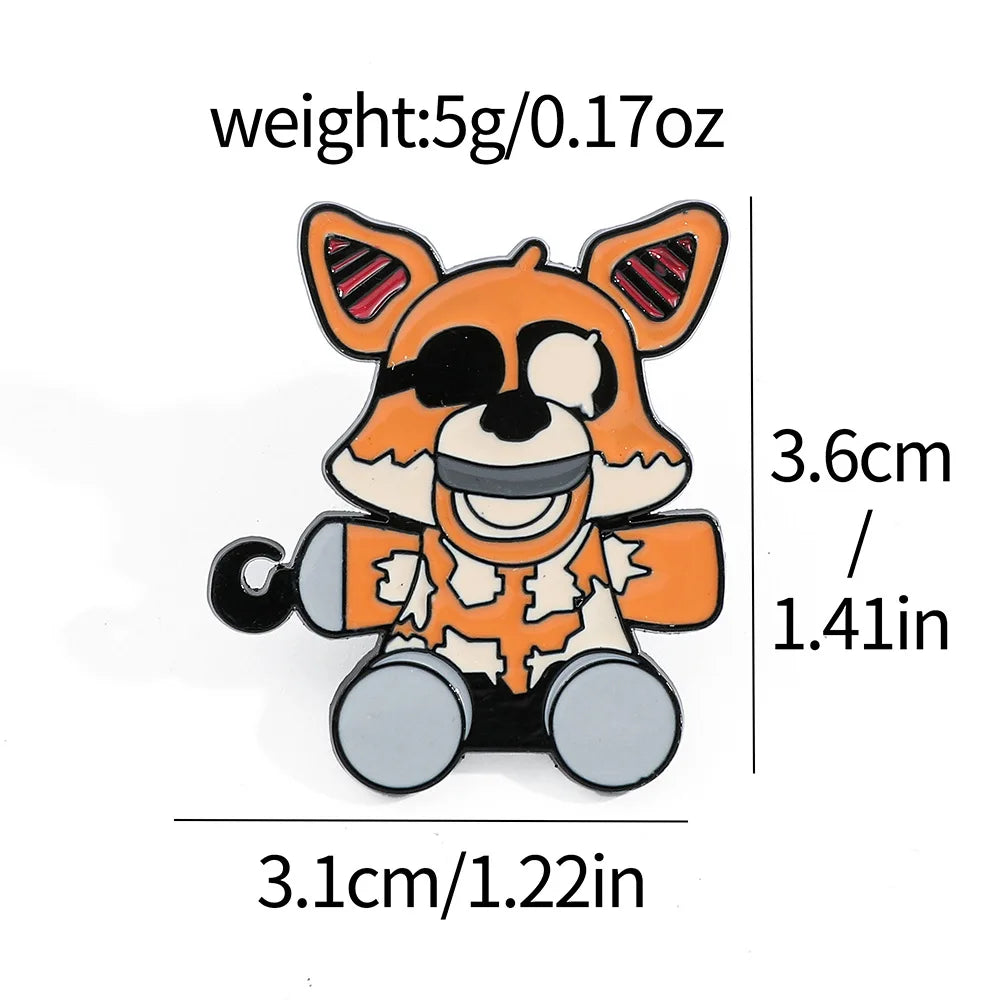 Five Nights At Freddys Enamel Pins Kids Fnafs Cute Brooches for Women Bags Decoration Children Clothes Badge Classic Toys Gift