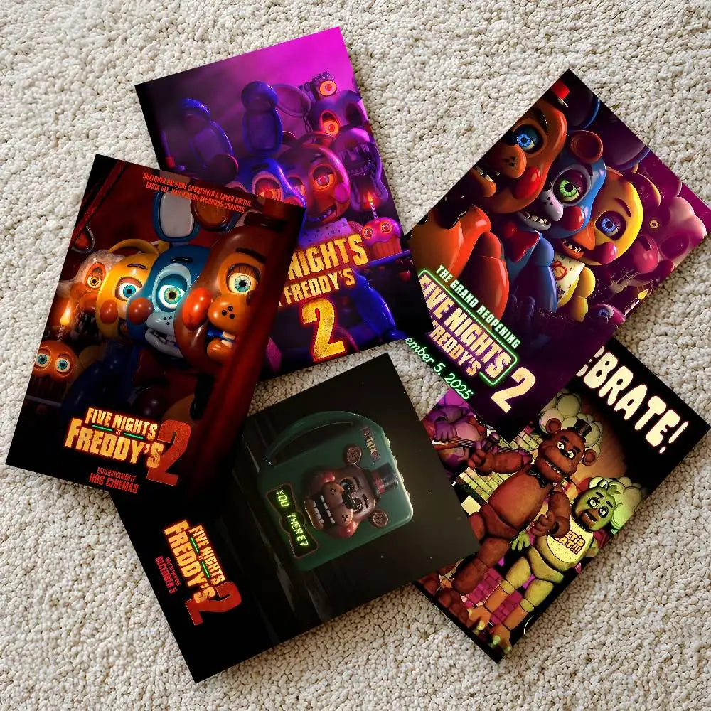 Anime Fnaf Five-nights-At-Freddys 2 Poster Self-adhesive Waterproof Sticker For Bar Room Decor High Quality Print Gift