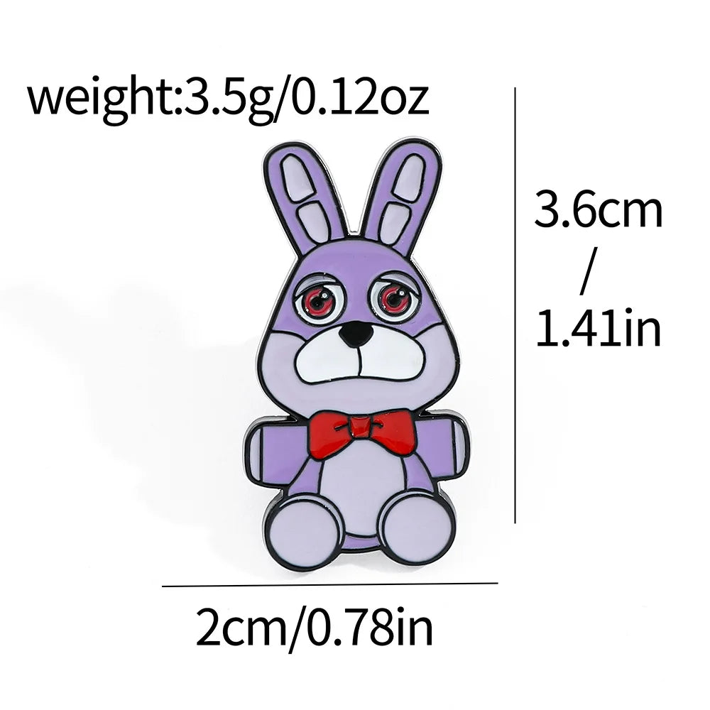 Five Nights At Freddys Enamel Pins Kids Fnafs Cute Brooches for Women Bags Decoration Children Clothes Badge Classic Toys Gift