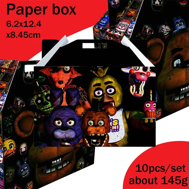 FNAF Freddy Theme Funny Party Supplies Tableware Paper Cup Plate Flag Baby Shower Balloons APRIL FOOL'S DAY Party Decoration