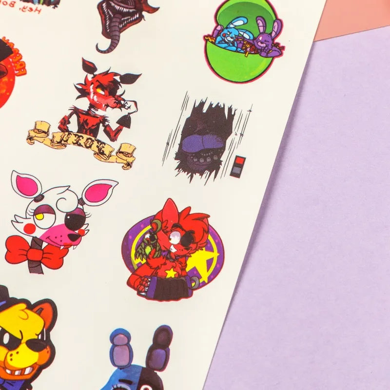 Five Nights At Freddy's 2 Kid Cartoon Cute Fun DIY Tattoos Stickers Creative Personalized Bear Temporary Tattoos Sticker Gifts