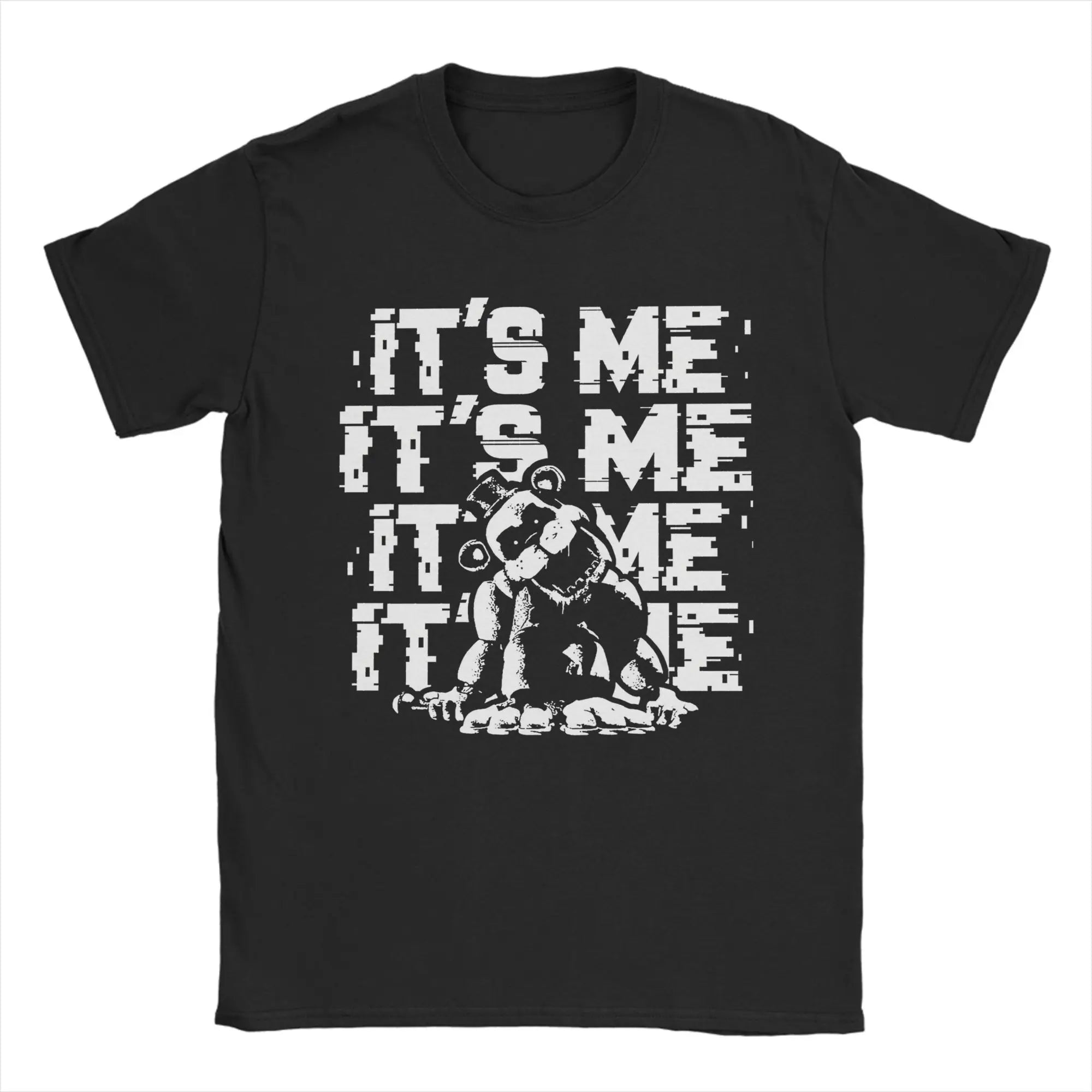 FNAF At Freddys Men's Humorous T-shirt Round Neck T-shirt Short Sleeve Top Casual T-shirt