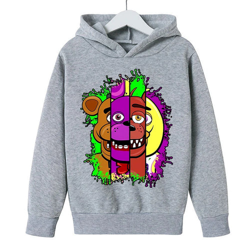 Five Nights At Freddy Hoodie for Children FNAF Anime Cartoon Cute Hooded Sweatshirt Boys Girls Autumn Fashion Sports Hoodies