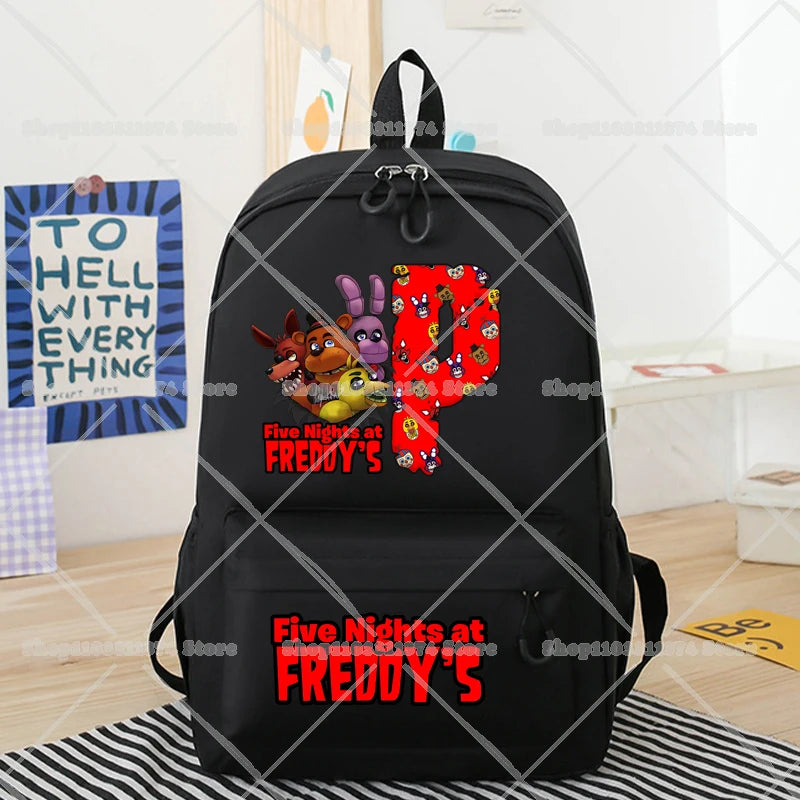 Five Nights At Freddys Backpacks Anime FNAF Large Capacity Schoolbags Cartoon Shoulders Bags Boys Girls Stationary Supplies Gift