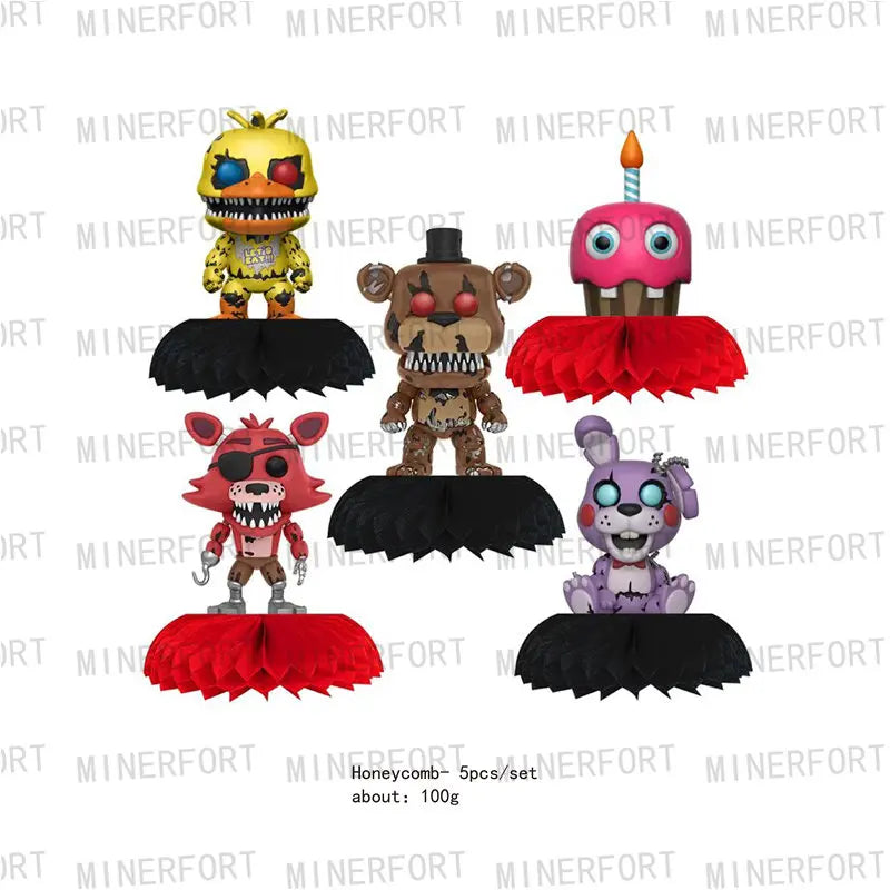 FNAF Five Nights At Freddy´s Party Theme Halloween Decor Disposable Birthday Party Tableware Digital Balloon Background Supplie