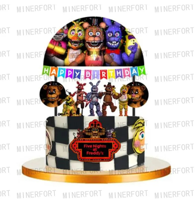 FNAF Five Nights At Freddy´s Party Theme Halloween Decor Disposable Birthday Party Tableware Digital Balloon Background Supplie