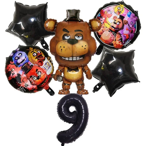 Five Nights At Freddys Birthday Decorative Balloon Anime FNAF Ballons Numbers Balloons Cute Party Decorations Photographic Props